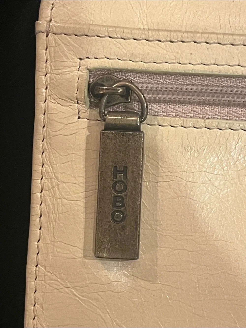 HOBO Euro Slide Soft Leather Card Case Gold Brushed Nickel